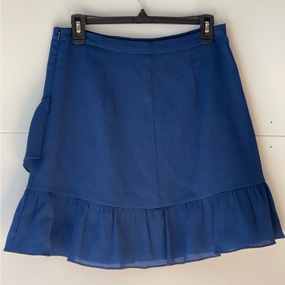 Banana Republic Blue Ruffle Layered Skirt Casual Short Mini Skirt, Sz 6 - Picture 4 of 7